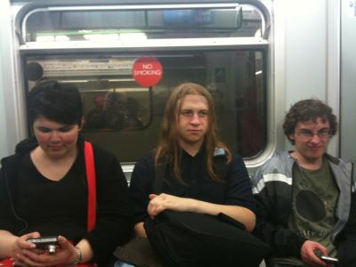 on the tube - very tired